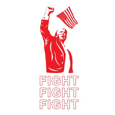 Trump Fight 2024 Stamp - Red