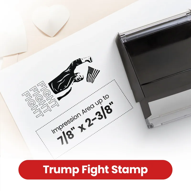 Trump Fight 2024 Stamp - Black