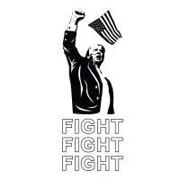 Trump Fight 2024 Stamp - Black