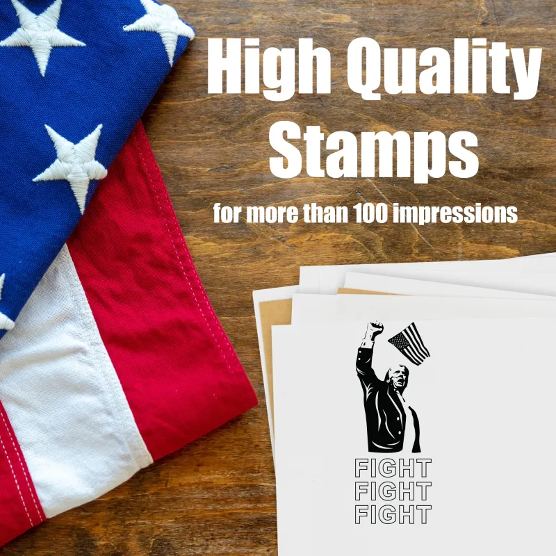 Trump Fight 2024 Stamp - Black