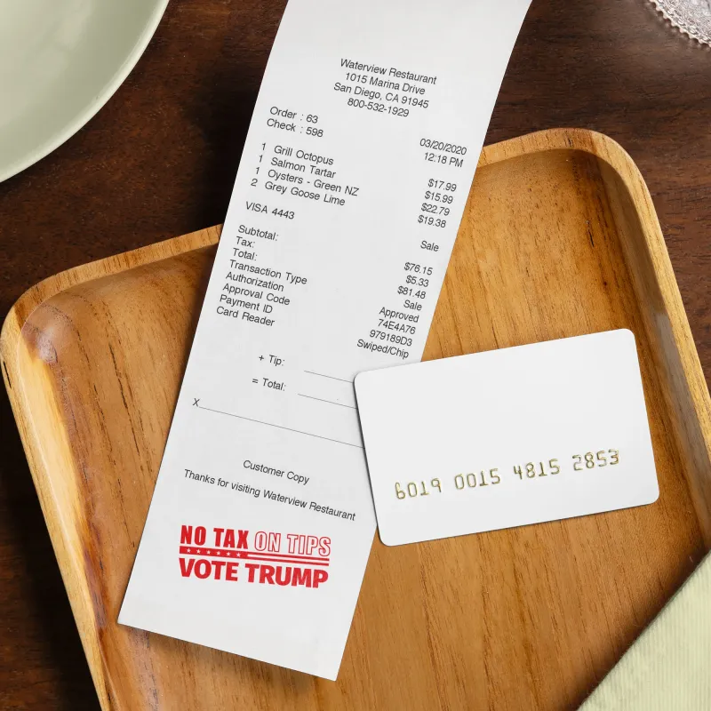 No Tax on Tips Stamp
