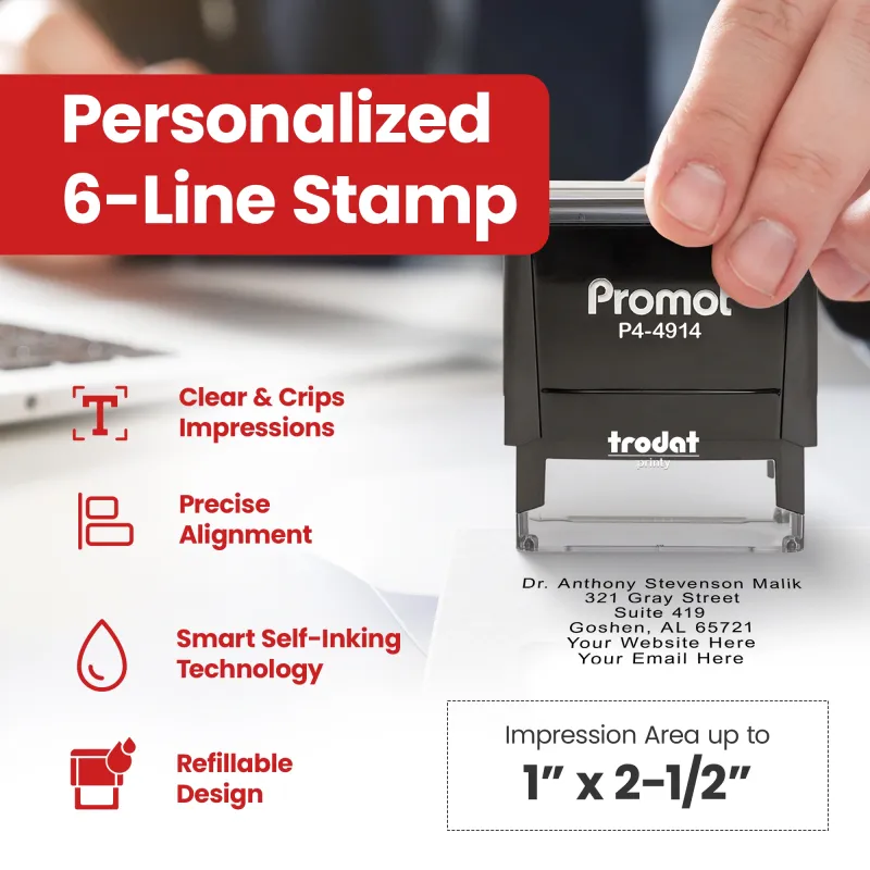 Up to 6 Lines Stamp (Extra Large)