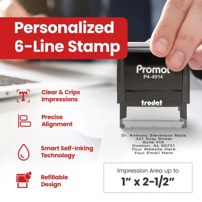 Up to 6 Lines Stamp (Extra Large)