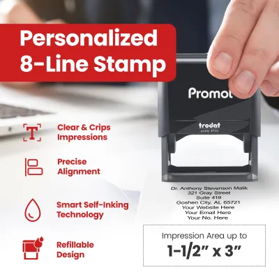 Up to 8-Lines Stamp (XX Large)