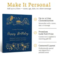 Personalized Birthday Guestbook - Sapphire Blue