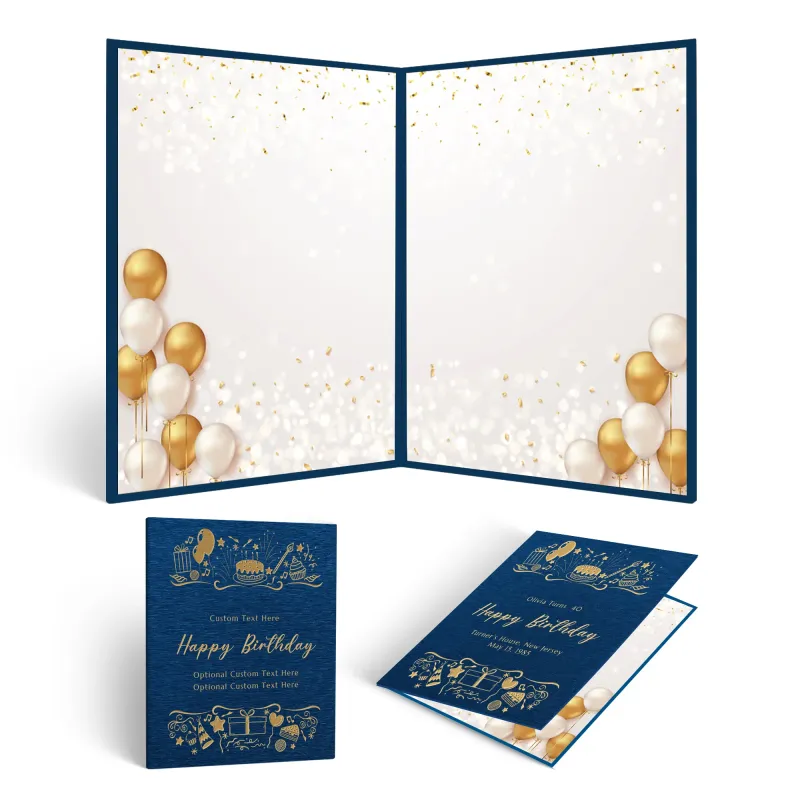 Personalized Birthday Guestbook - Sapphire Blue