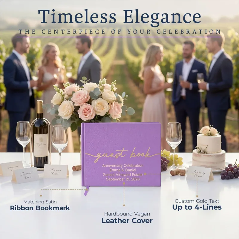 All Occasion Guestbook - Lavender Purple