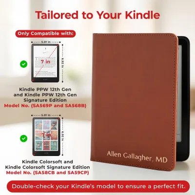 Kindle Leather Case- Brown