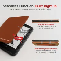 Kindle Leather Case- Brown
