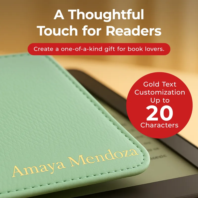 Kindle Leather Case- Mint Green