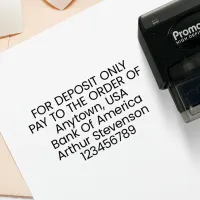 Pre-inked Bank Deposit Ink Stamp- Extra Large