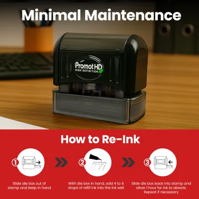 Pre-inked Bank Deposit Ink Stamp- Extra Large