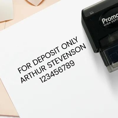 Pre-inked Bank Deposit Ink Stamp- Small