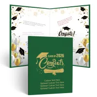 Personalized Graduation Party Guestbook- Class of 2026 (GREEN)