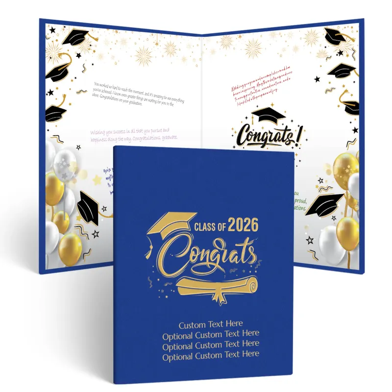 Personalized Graduation Party Guestbook- Class of 2026 (BLUE)