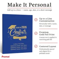 Personalized Graduation Party Guestbook- Class of 2026 (BLUE)