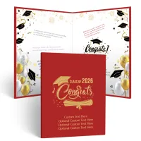Personalized Graduation Party Guestbook- Class of 2026 (RED)