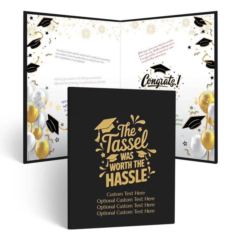 Graduation Guest Book Alternative – The Tassel Was Worth the Hassle (BLACK)