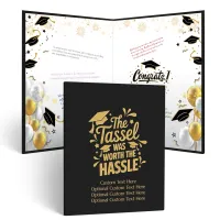 Graduation Guest Book Alternative – The Tassel Was Worth the Hassle (BLACK)