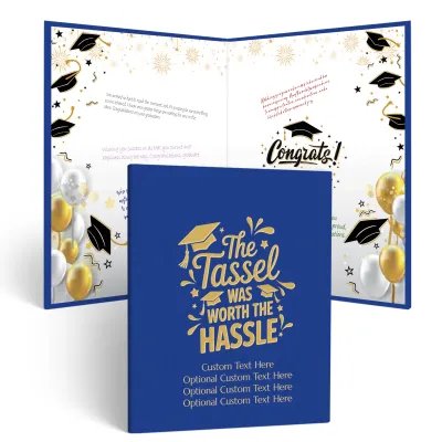 Graduation Guest Book Alternative – The Tassel Was Worth the Hassle (BLUE)