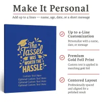 Graduation Guest Book Alternative – The Tassel Was Worth the Hassle (BLUE)