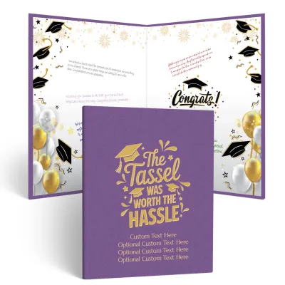Graduation Guest Book Alternative – The Tassel Was Worth the Hassle (PURPLE)