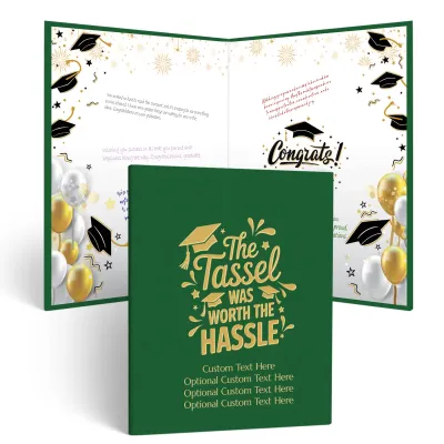 Graduation Guest Book Alternative – The Tassel Was Worth the Hassle (GREEN)