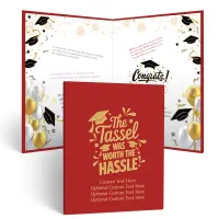 Graduation Guest Book Alternative – The Tassel Was Worth the Hassle (RED)