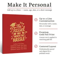 Graduation Guest Book Alternative – The Tassel Was Worth the Hassle (RED)