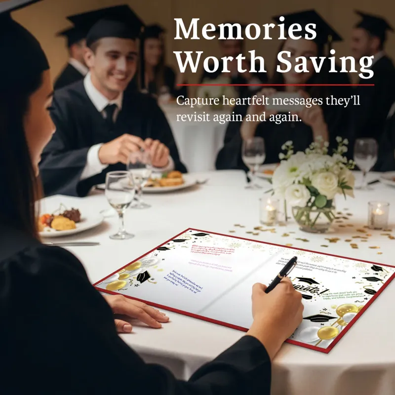 Graduation Guest Book Alternative – The Tassel Was Worth the Hassle (RED)