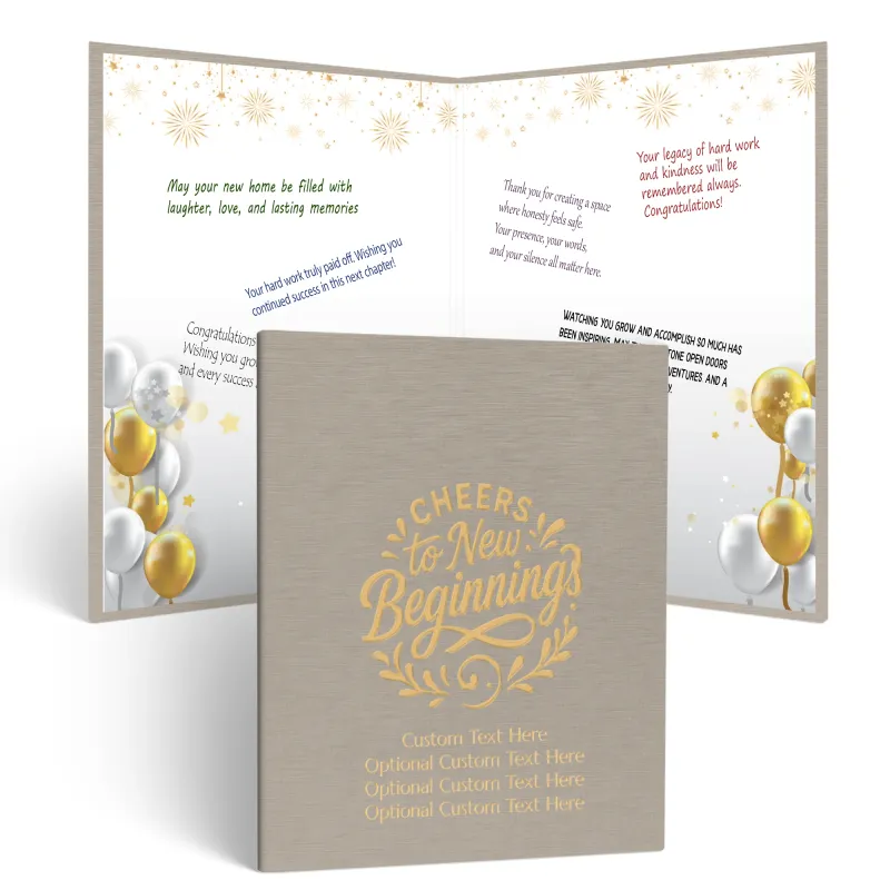 Personalized Multipurpose Guest Book - Cheers to New Beginnings (CHAMPAGNE BEIGE)