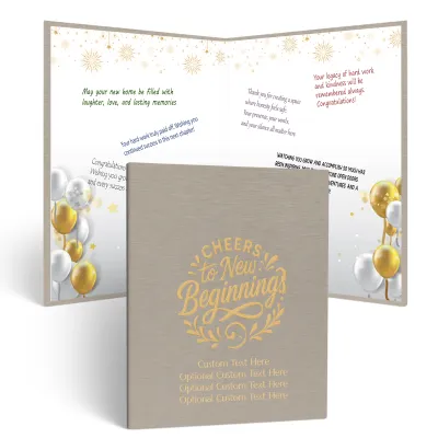 Personalized Multipurpose Guest Book - Cheers to New Beginnings (CHAMPAGNE BEIGE)