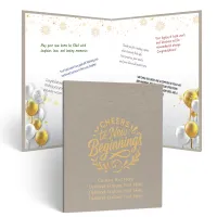 Personalized Multipurpose Guest Book - Cheers to New Beginnings (CHAMPAGNE BEIGE)