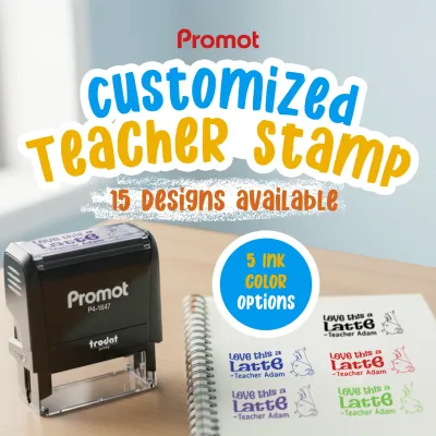 Teacher Custom Rubber Stamp "Love This a Latte" - Medium