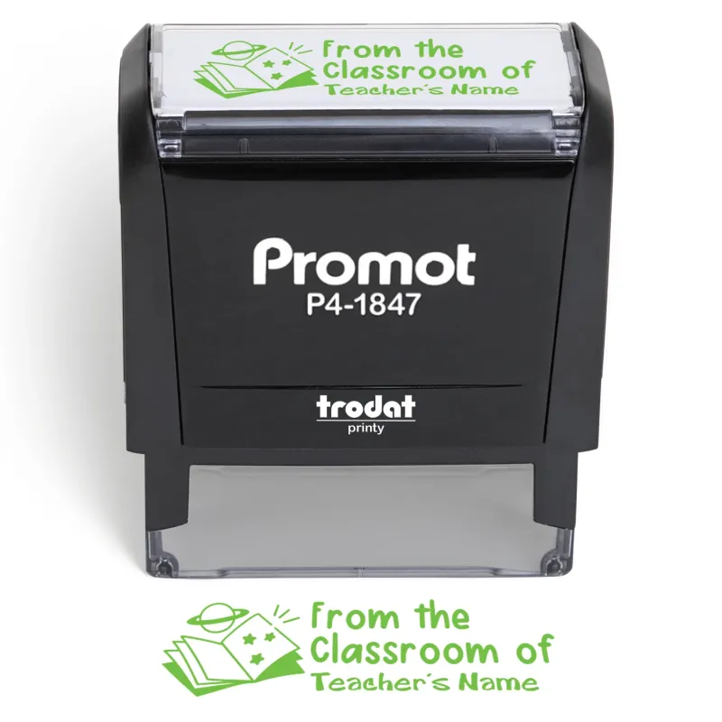 Teacher Custom Rubber Stamp "From the Classroom" - Medium