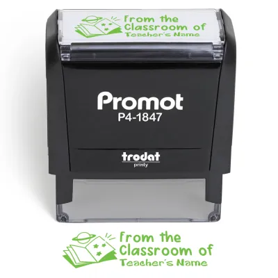 Teacher Custom Rubber Stamp "From the Classroom" - Medium