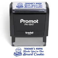 Teacher Custom Rubber Stamp "Thinks You're One Smart Cookie" - Medium