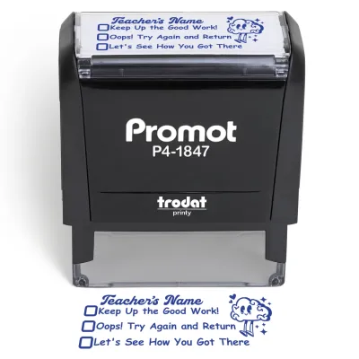 Teacher Custom Rubber Stamp "Checked Box" - Medium