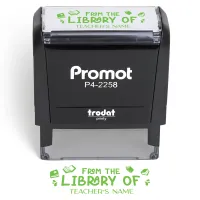 Teacher Custom Rubber Stamp "From the Library of" - Large