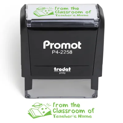 Teacher Custom Rubber Stamp "From the Classroom" - Large