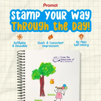 Teacher Custom Rubber Stamp "From the Classroom" - Large