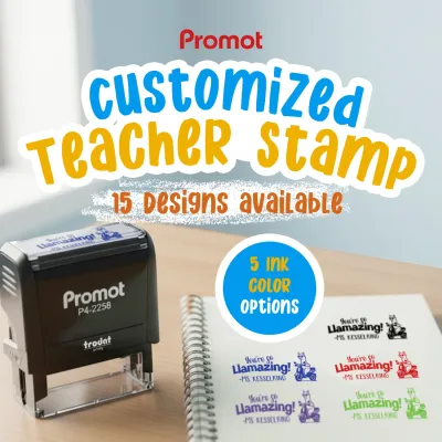 Teacher Custom Rubber Stamp "You're so Llamazing" - Large