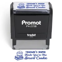 Teacher Custom Rubber Stamp "Thinks You're One Smart Cookie" - Large