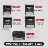 Personalized Round Signature Self Inking Rubber Stamp - Medium