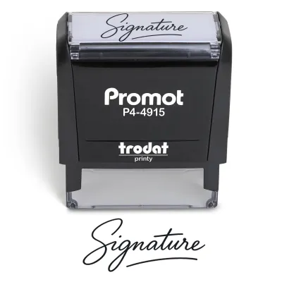 Personalized Round Signature Self Inking Rubber Stamp - Extra Large