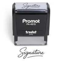 Personalized Round Signature Self Inking Rubber Stamp - Extra Large