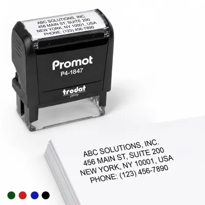 Up to 4 Lines Stamp (Medium)