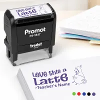 Teacher Custom Rubber Stamp "Love This a Latte" - Medium
