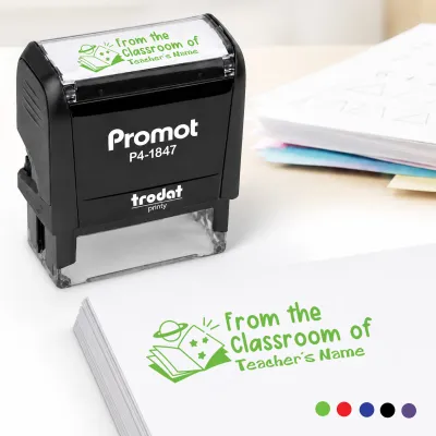 Teacher Custom Rubber Stamp "From the Classroom" - Medium