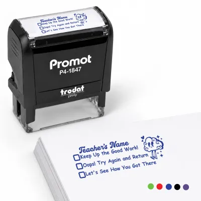 Teacher Custom Rubber Stamp "Checked Box" - Medium